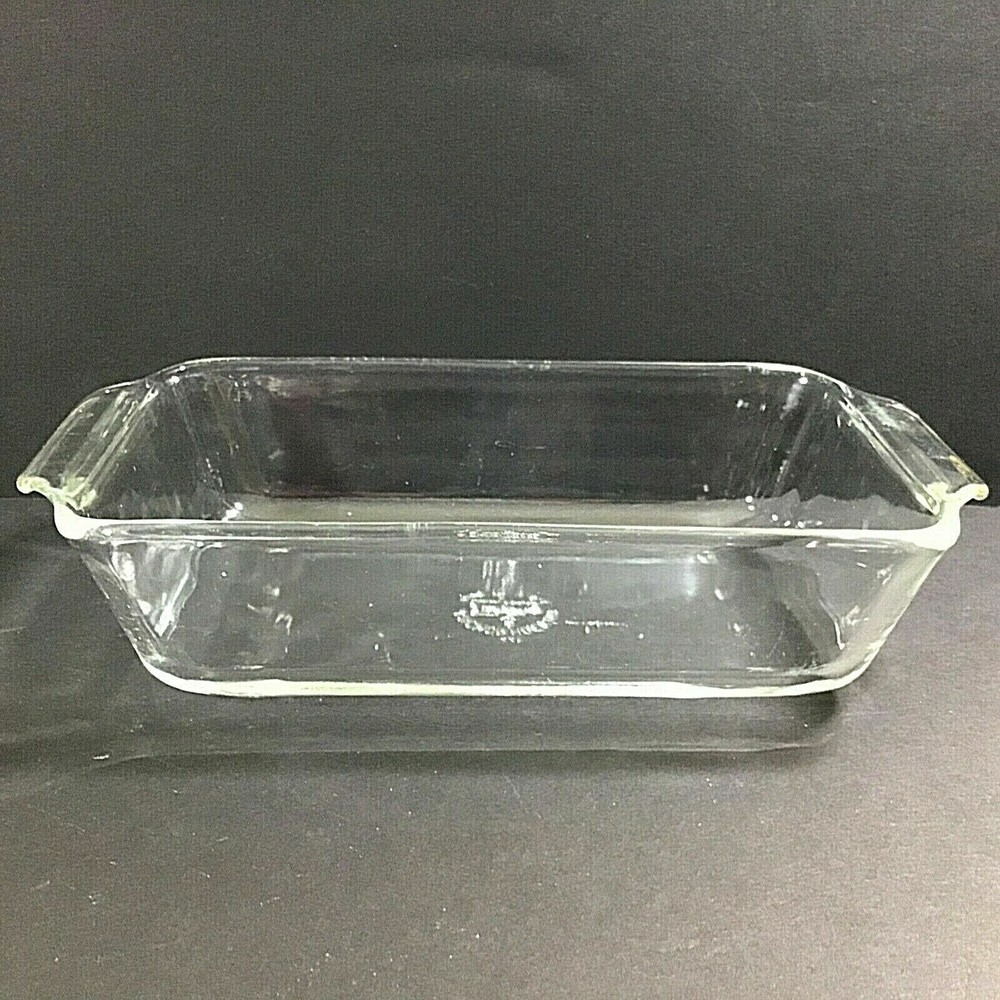 Anchor Hocking Fire-King 1 Quart Clear Bread Baking Loaf Pan #441 Vintage USA